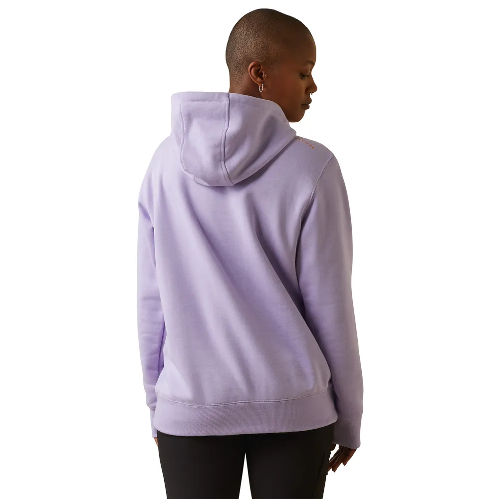 10043547 Ariat Women's Rebar Skill Set 1/2 Zip Hoodie - Lavender Heather