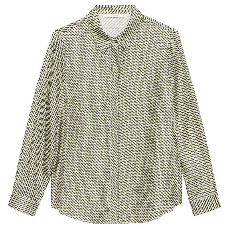 14 Momme Silk Printed Shirt