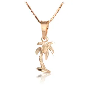 14K Pink Gold Palm Tree Pendant (XS) (Chain Sold Separately)