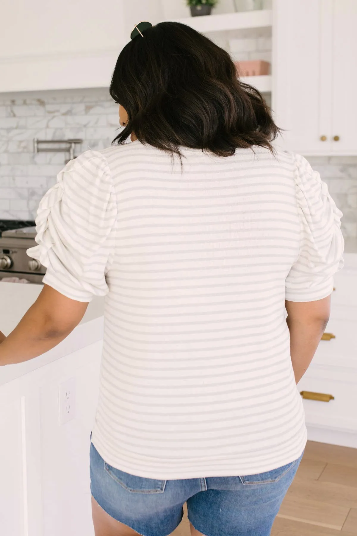 All In The Sleeves Striped Top