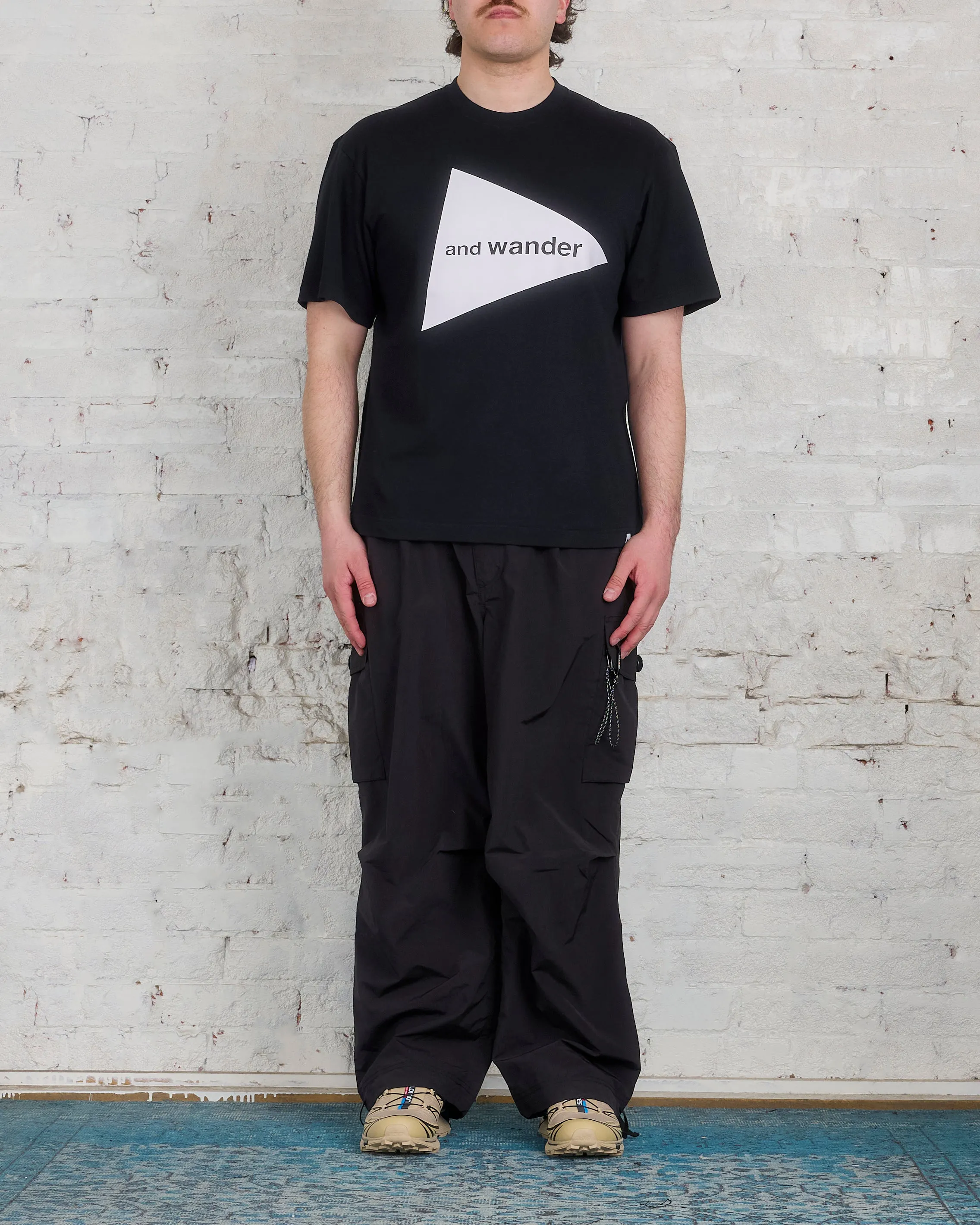 and wander Oversized Cargo Pant Black