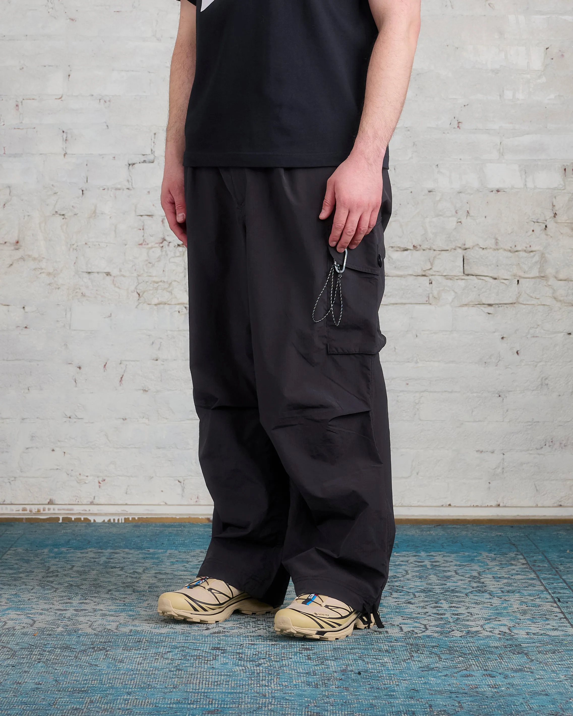 and wander Oversized Cargo Pant Black