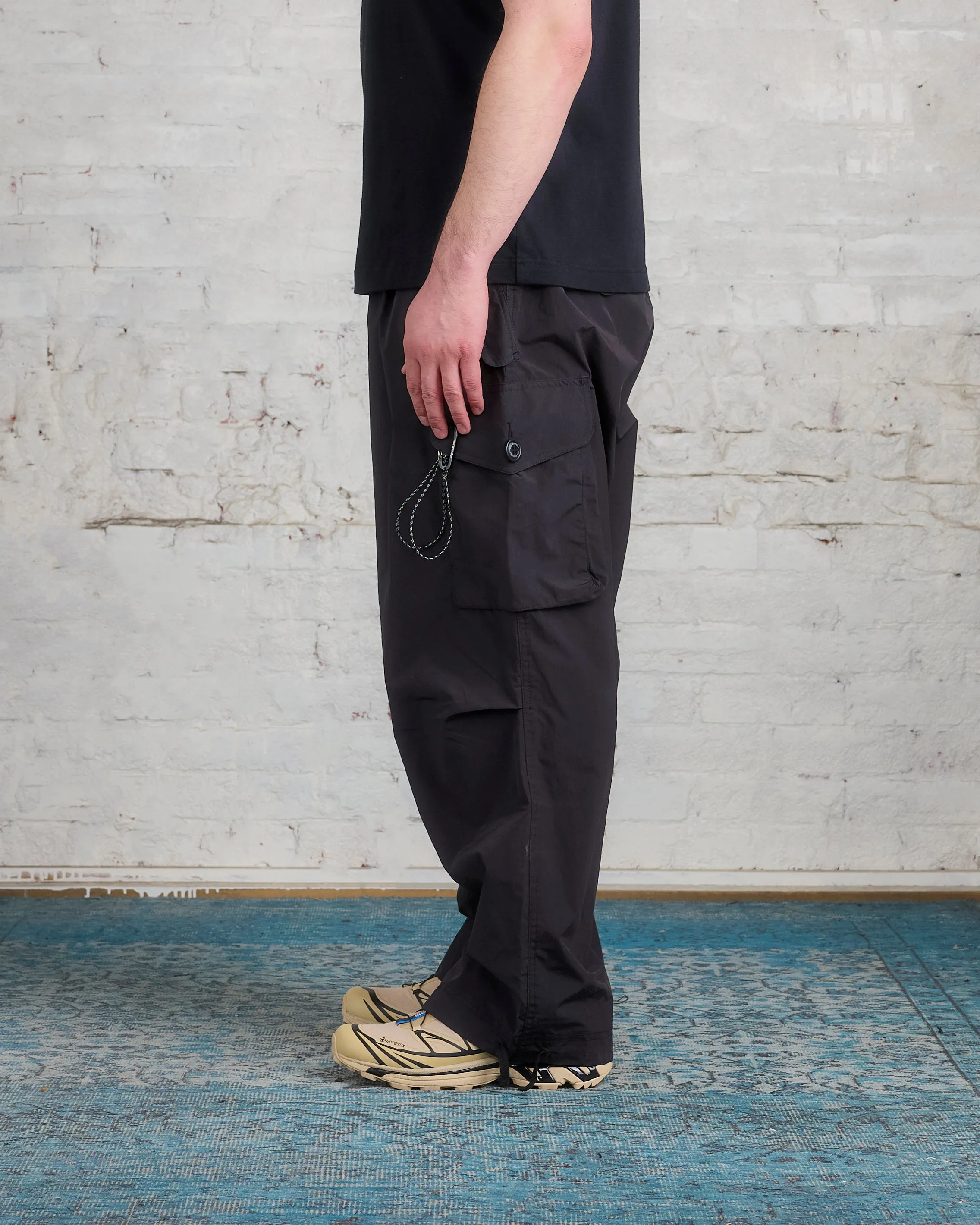 and wander Oversized Cargo Pant Black