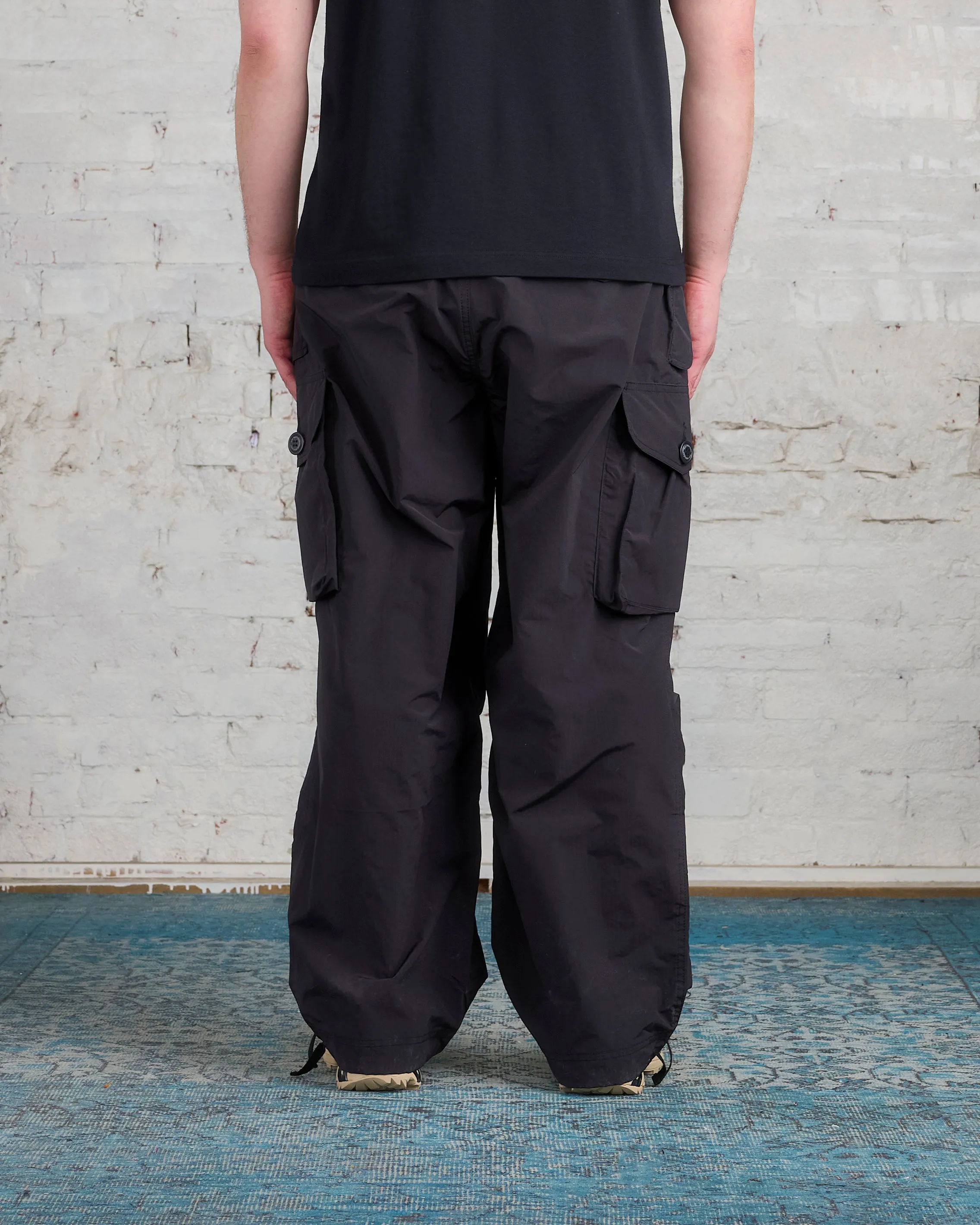 and wander Oversized Cargo Pant Black