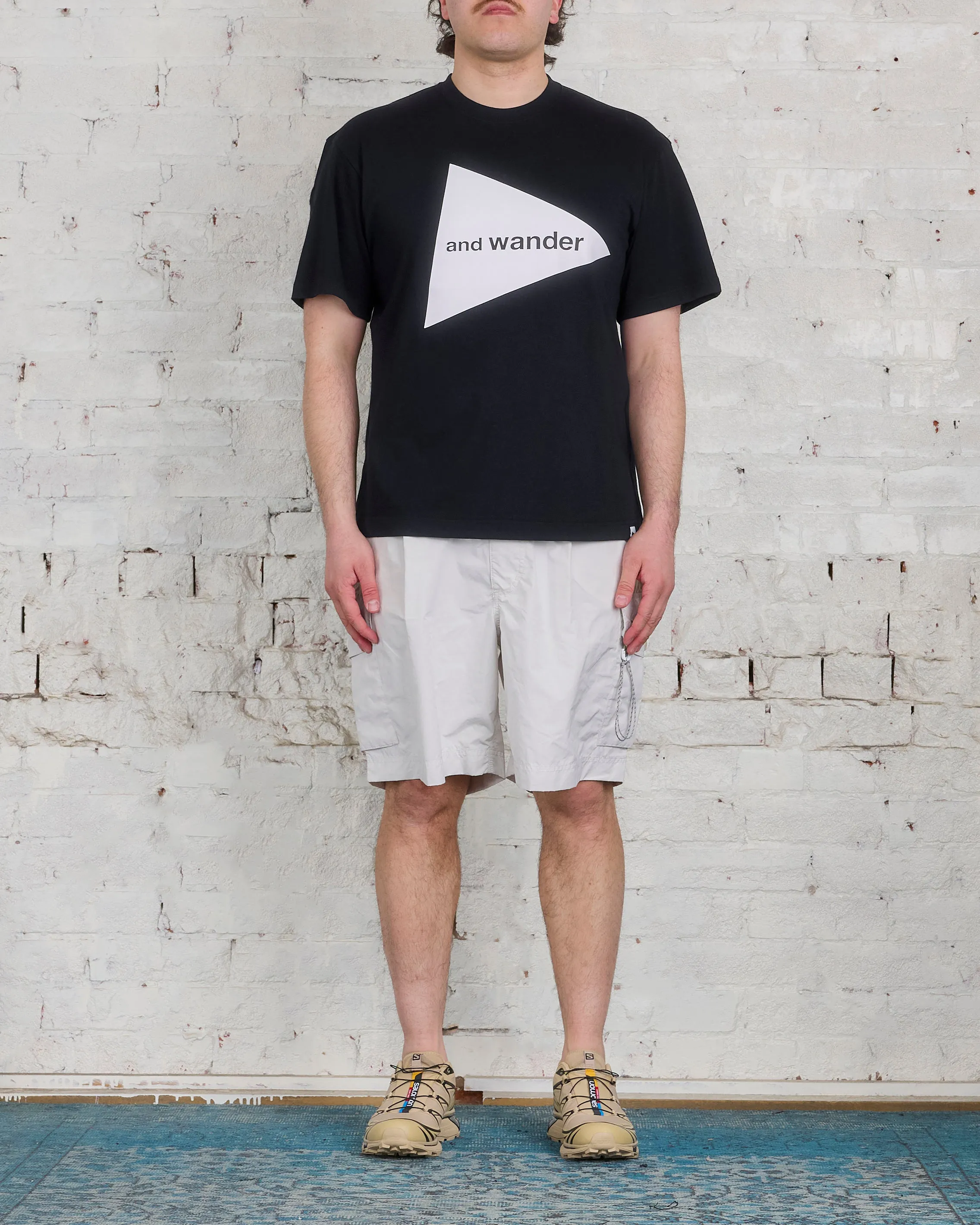 and wander Oversized Cargo Short Off White