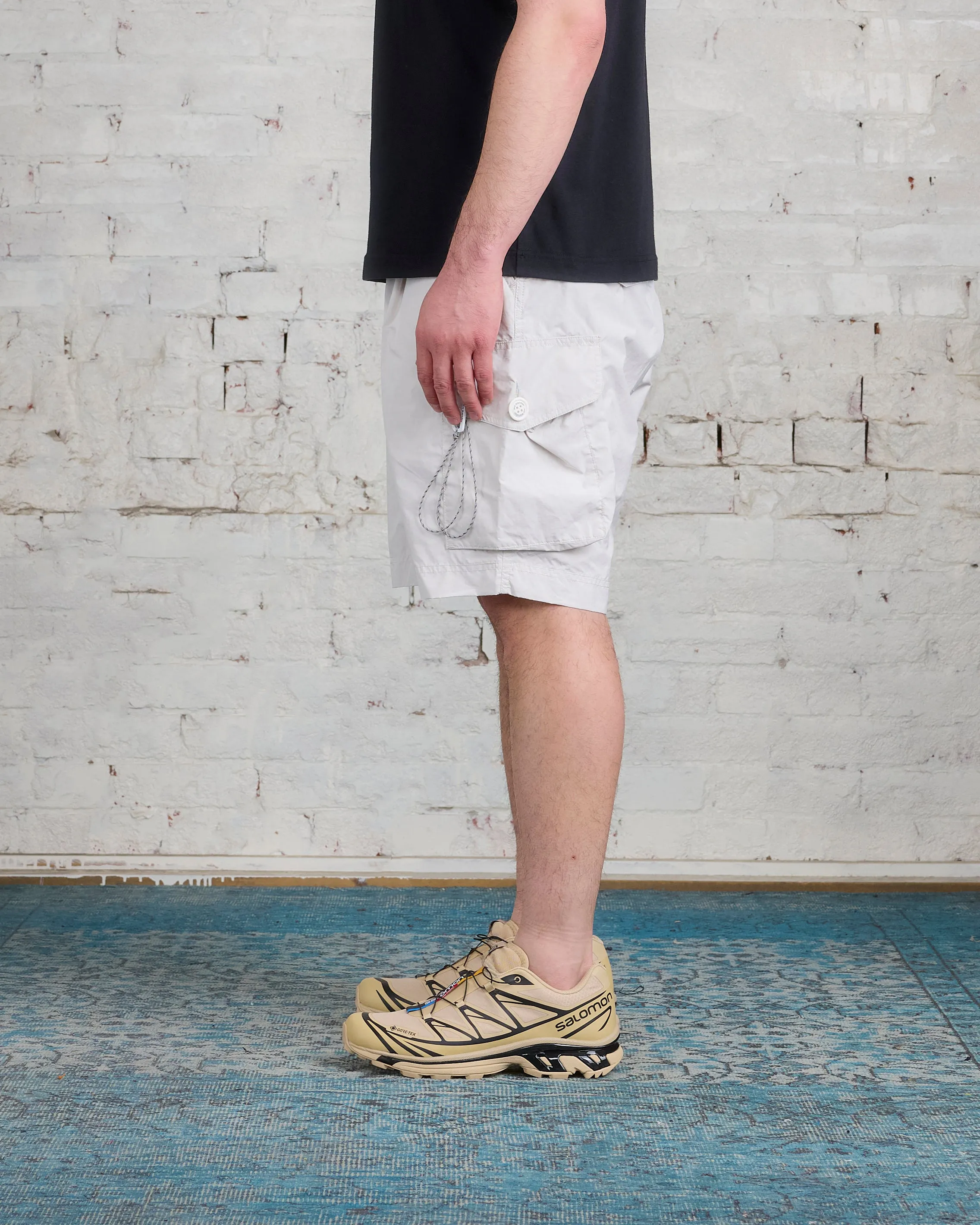 and wander Oversized Cargo Short Off White