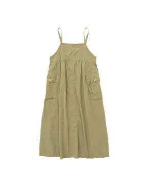 And Wander Womens Oversized Cargo Dress Light Beige