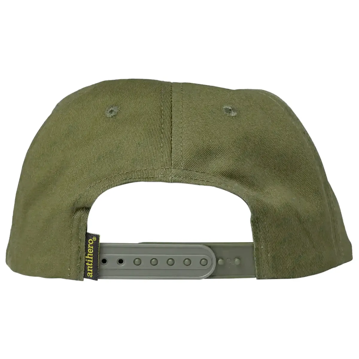 Anti Hero - Basic Pigeon Round Snapback Olive/Yellow