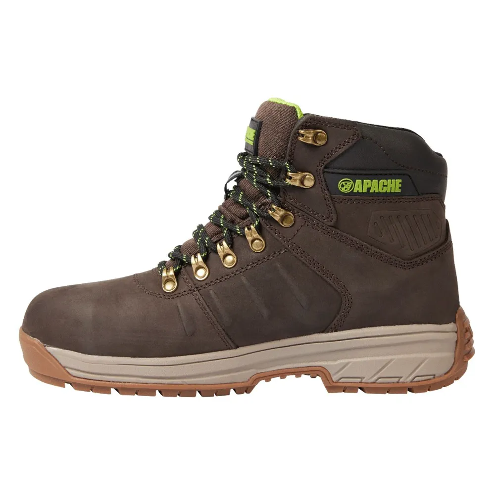 Apache Moose Jaw Leather Waterproof Safety Boot Brown