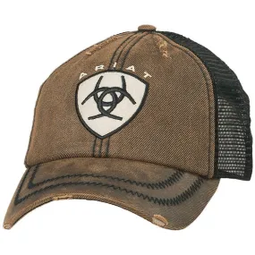 Ariat Distressed Oilskin Brown Patch Logo Cap 15227133