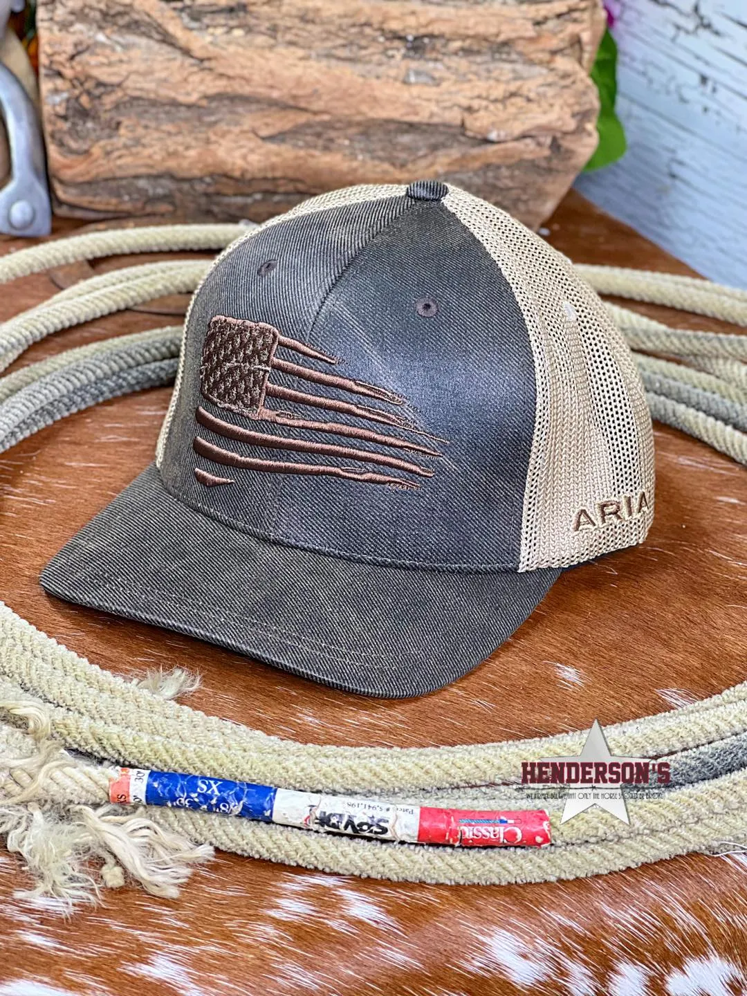 Ariat Oilskin Flag Ball Cap Youth