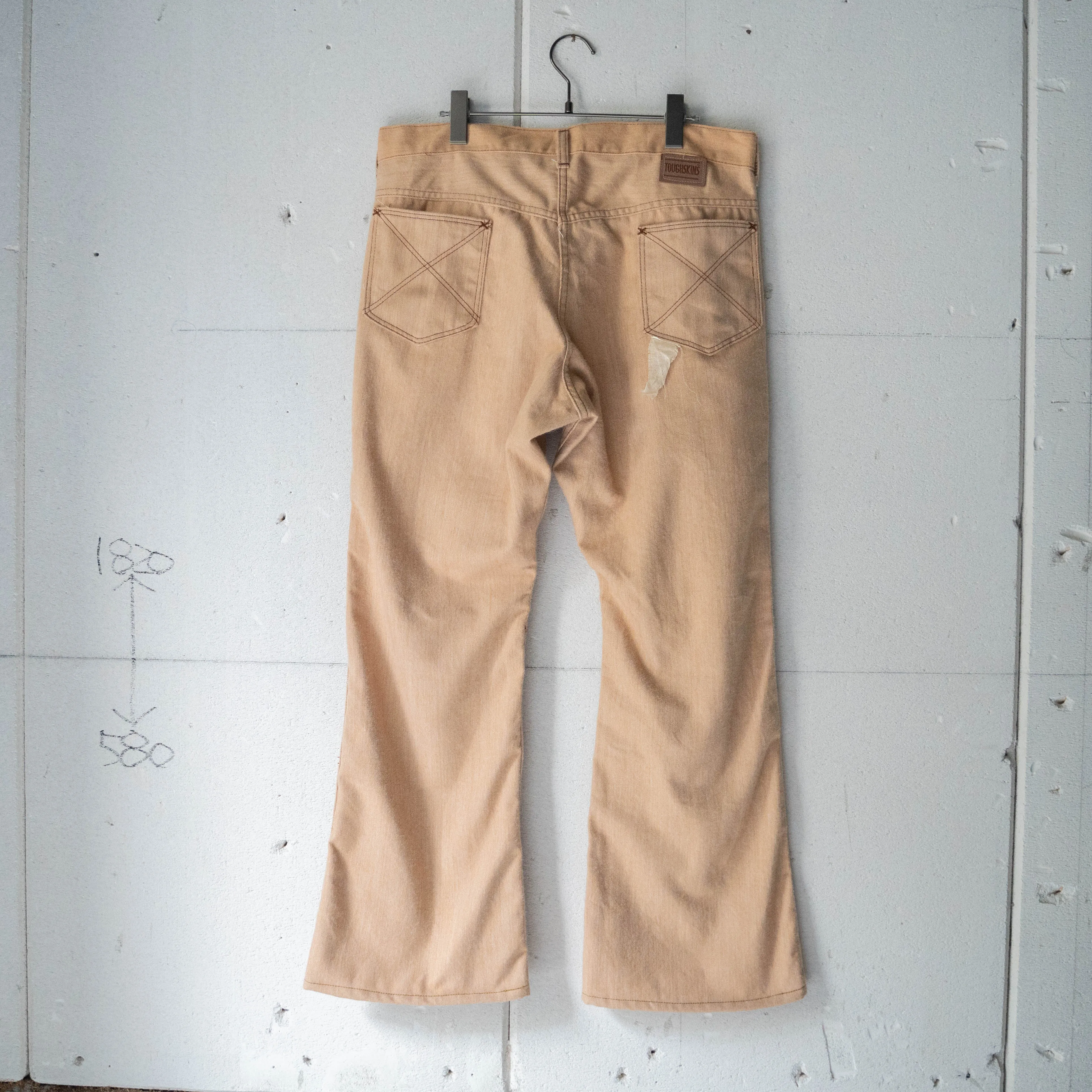 around 1970s 'Sears' beige color flare pants