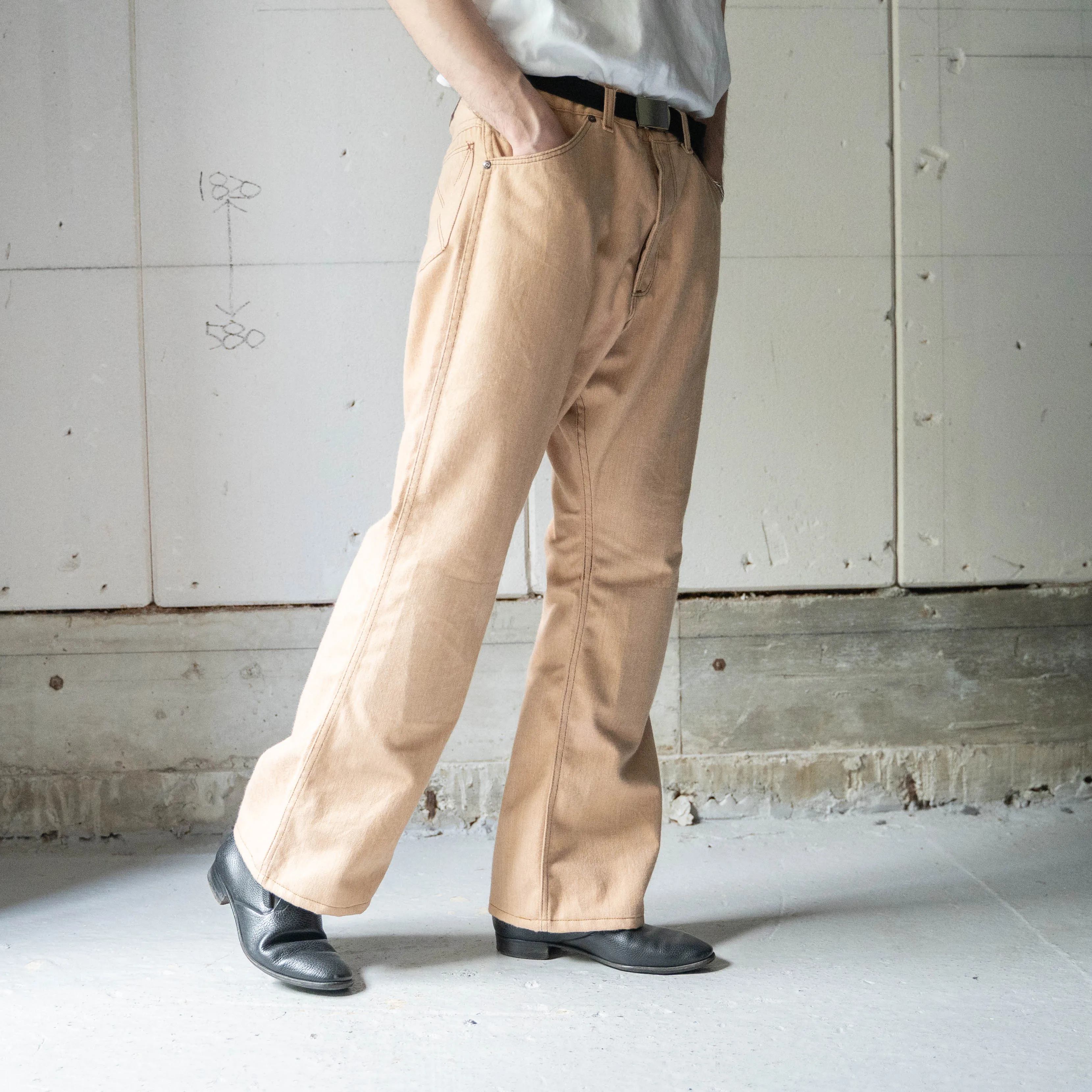 around 1970s 'Sears' beige color flare pants