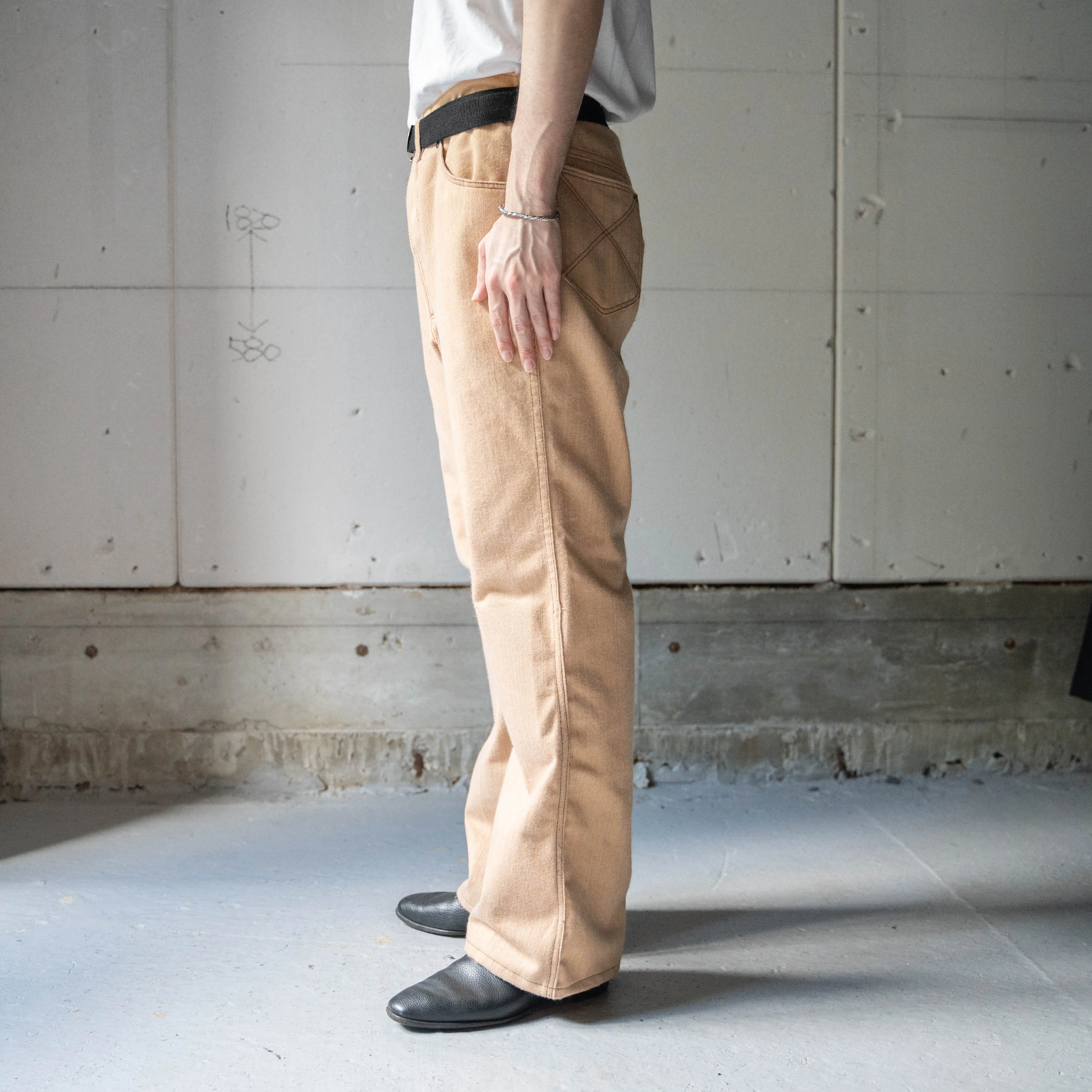 around 1970s 'Sears' beige color flare pants