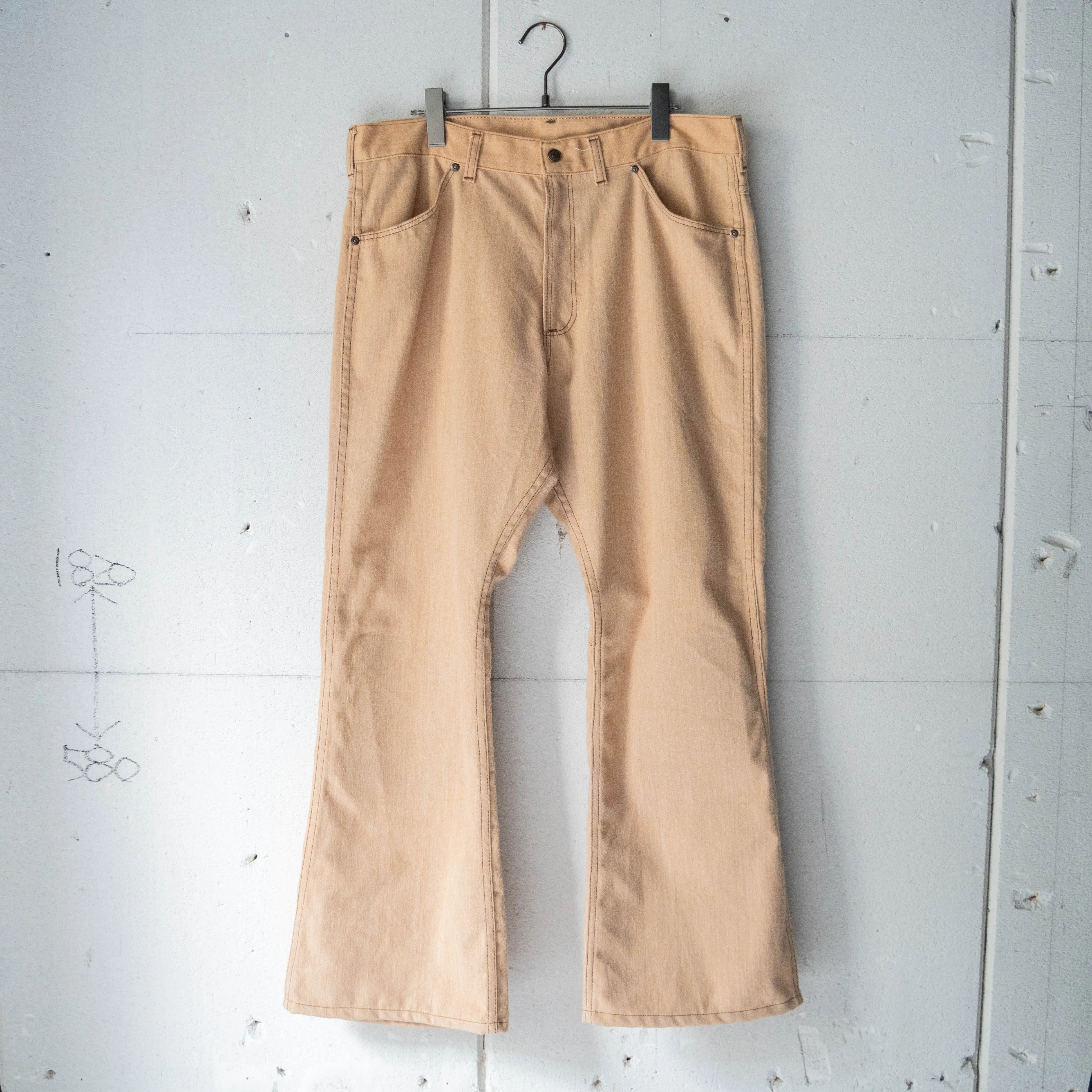 around 1970s 'Sears' beige color flare pants