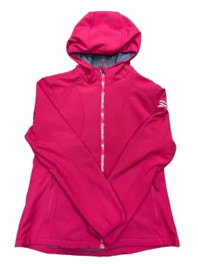 Athletic Jacket By Reebok In Pink, Size: L