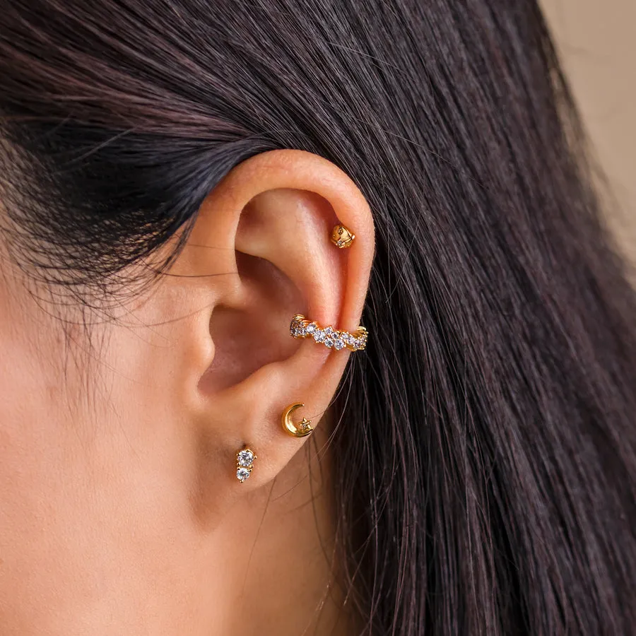 Aurora Pave Gold Ear Cuff