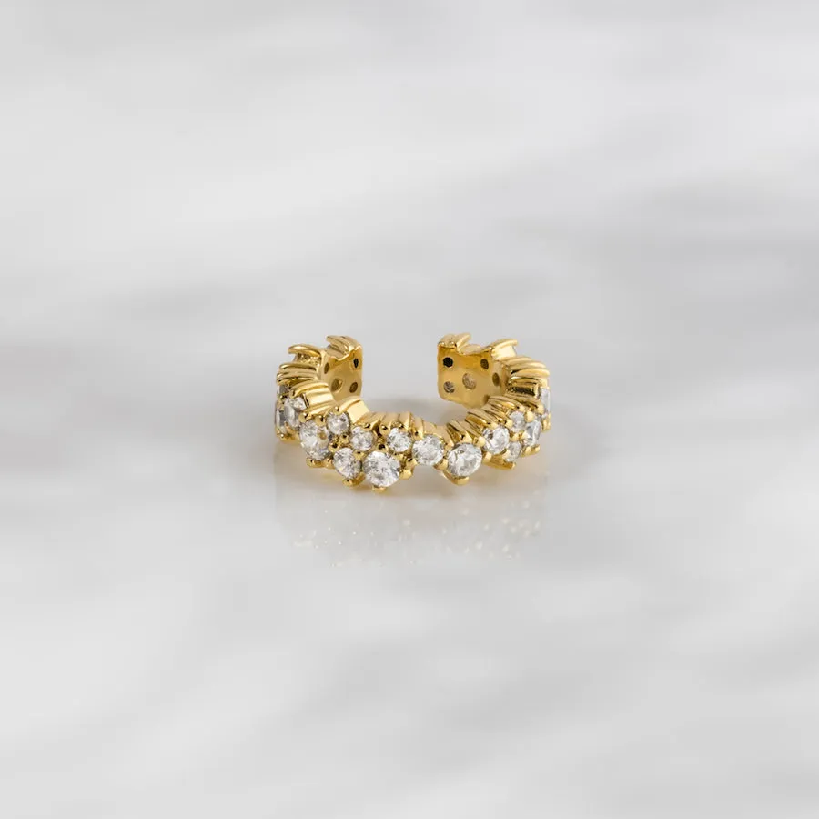 Aurora Pave Gold Ear Cuff