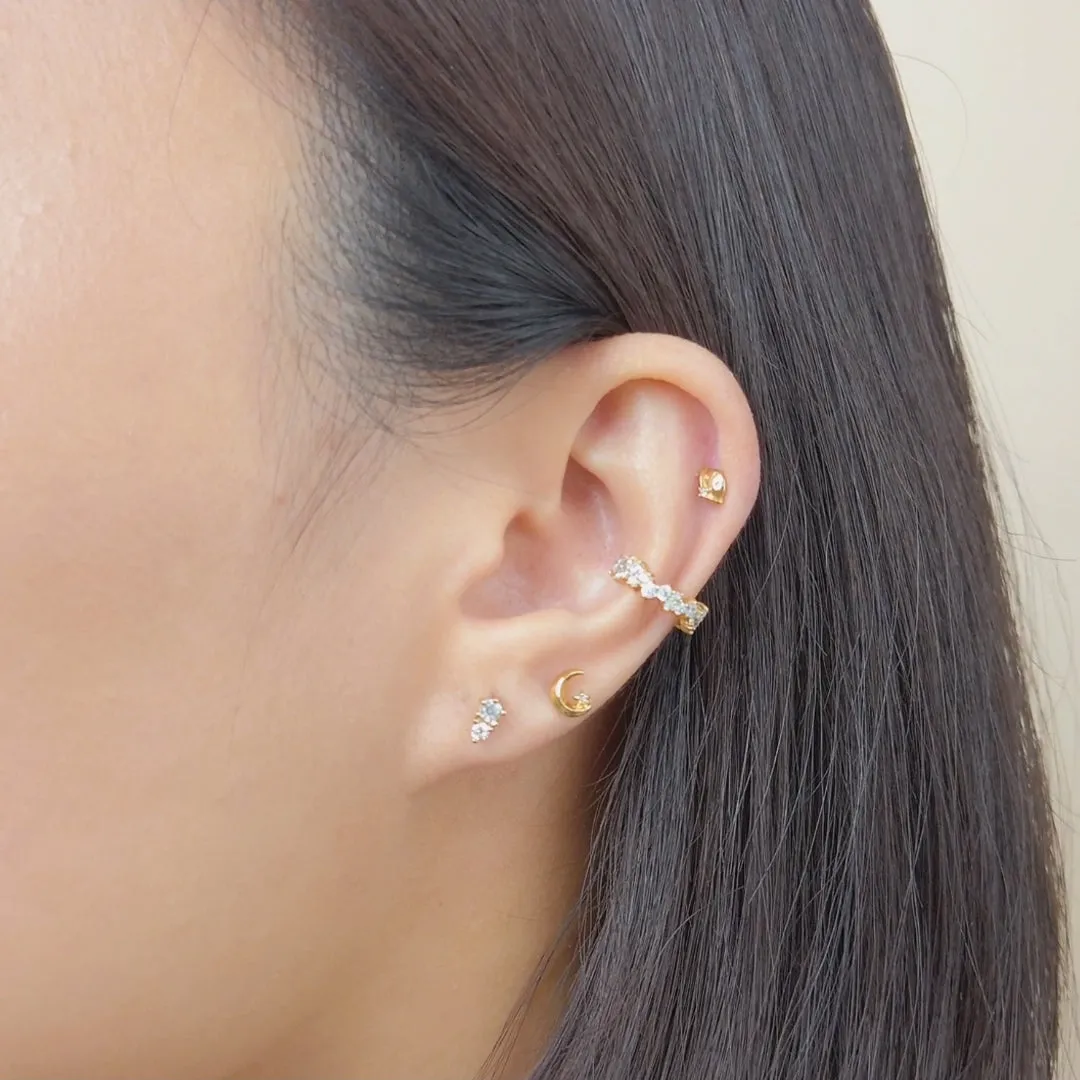 Aurora Pave Gold Ear Cuff