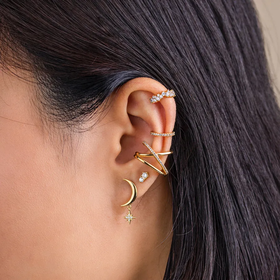 Aurora Pave Gold Ear Cuff