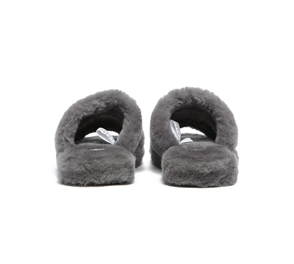 AUSTRALIAN SHEPHERD® UGG Women Double Strap Fluffy Slides Jessica