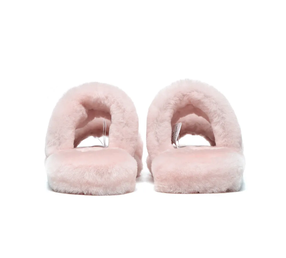 AUSTRALIAN SHEPHERD® UGG Women Double Strap Fluffy Slides Jessica