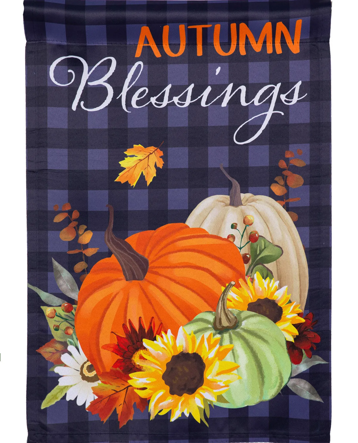 Autumn Blessings Garden Suede Flag