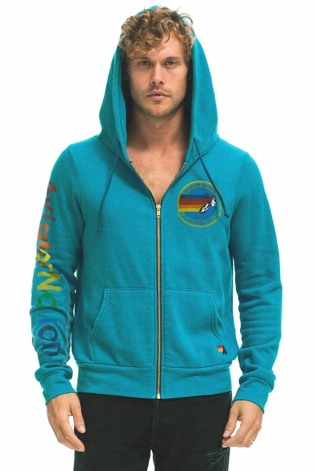 AVIATOR NATION AUSTIN HOODIE - TEAL