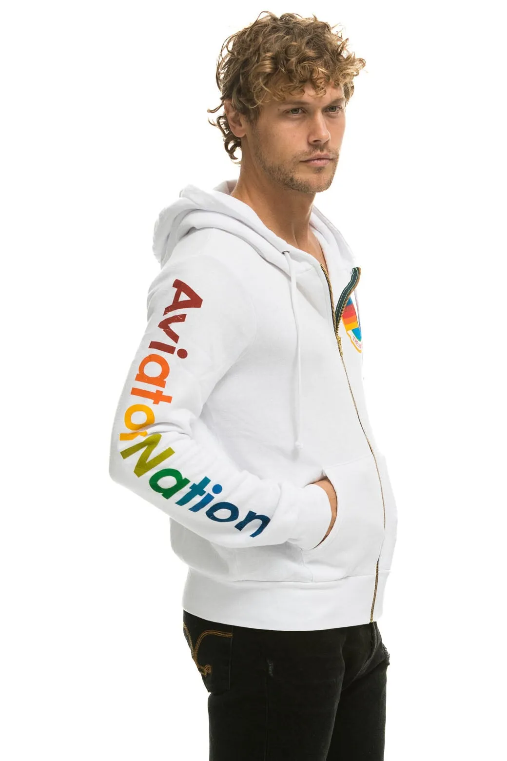 AVIATOR NATION HAMPTONS HOODIE - WHITE