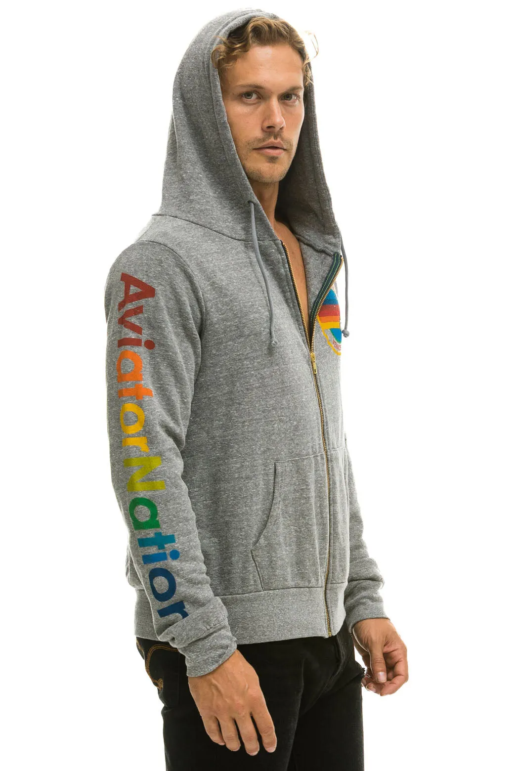 AVIATOR NATION HOODIE - HEATHER GREY