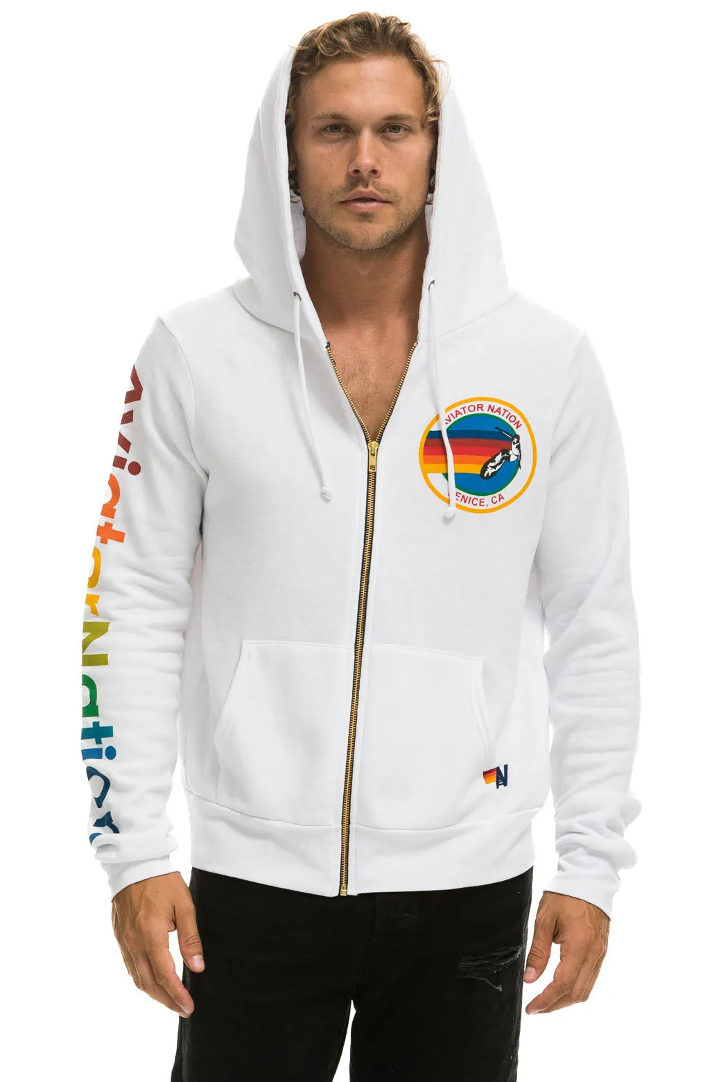 AVIATOR NATION HOODIE - WHITE