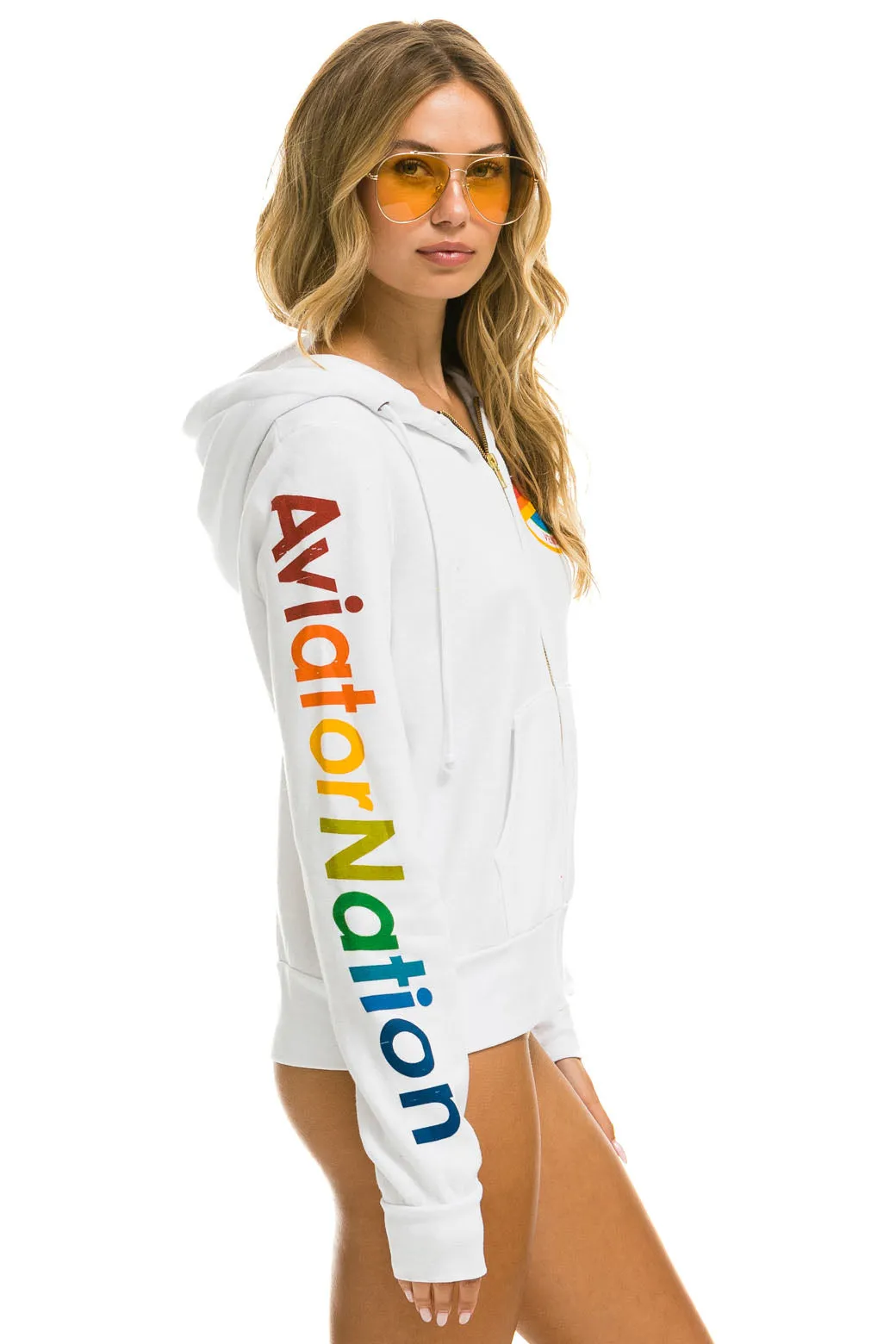 AVIATOR NATION HOODIE - WHITE