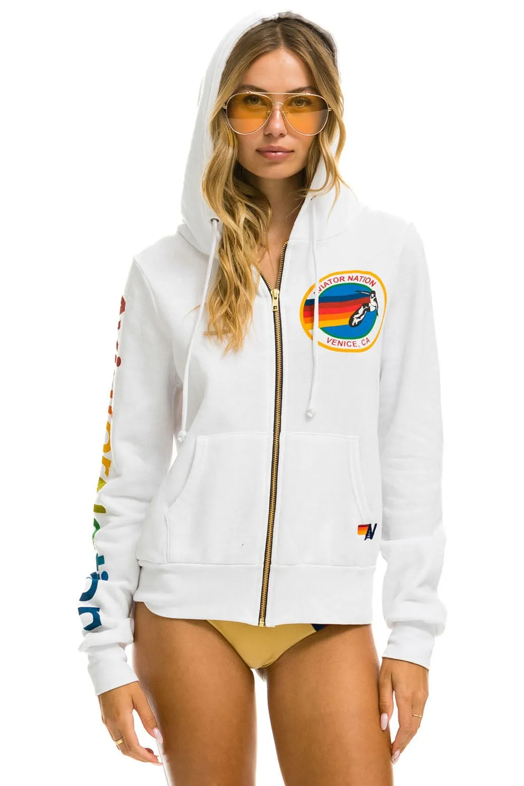 AVIATOR NATION HOODIE - WHITE