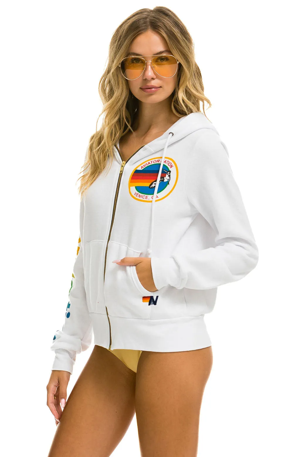 AVIATOR NATION HOODIE - WHITE