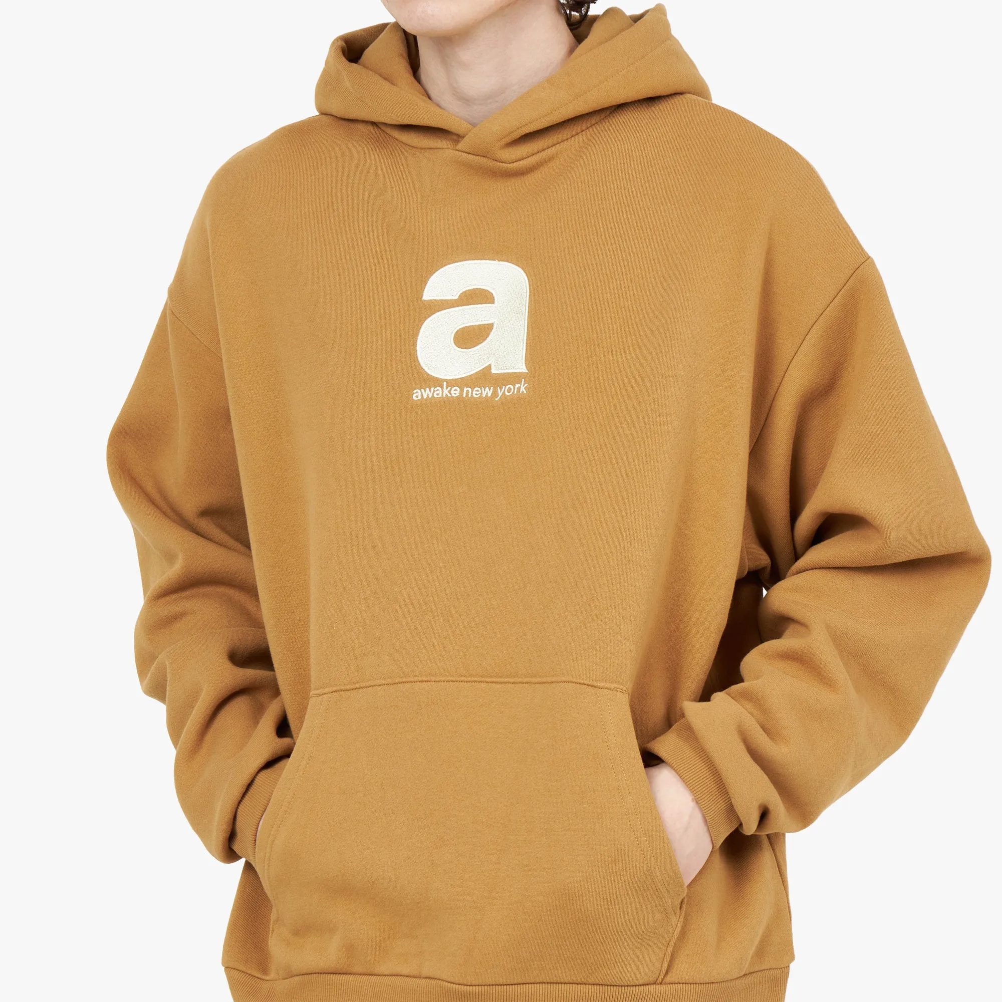 Awake NY Bold A Pullover Hoodie / Beige