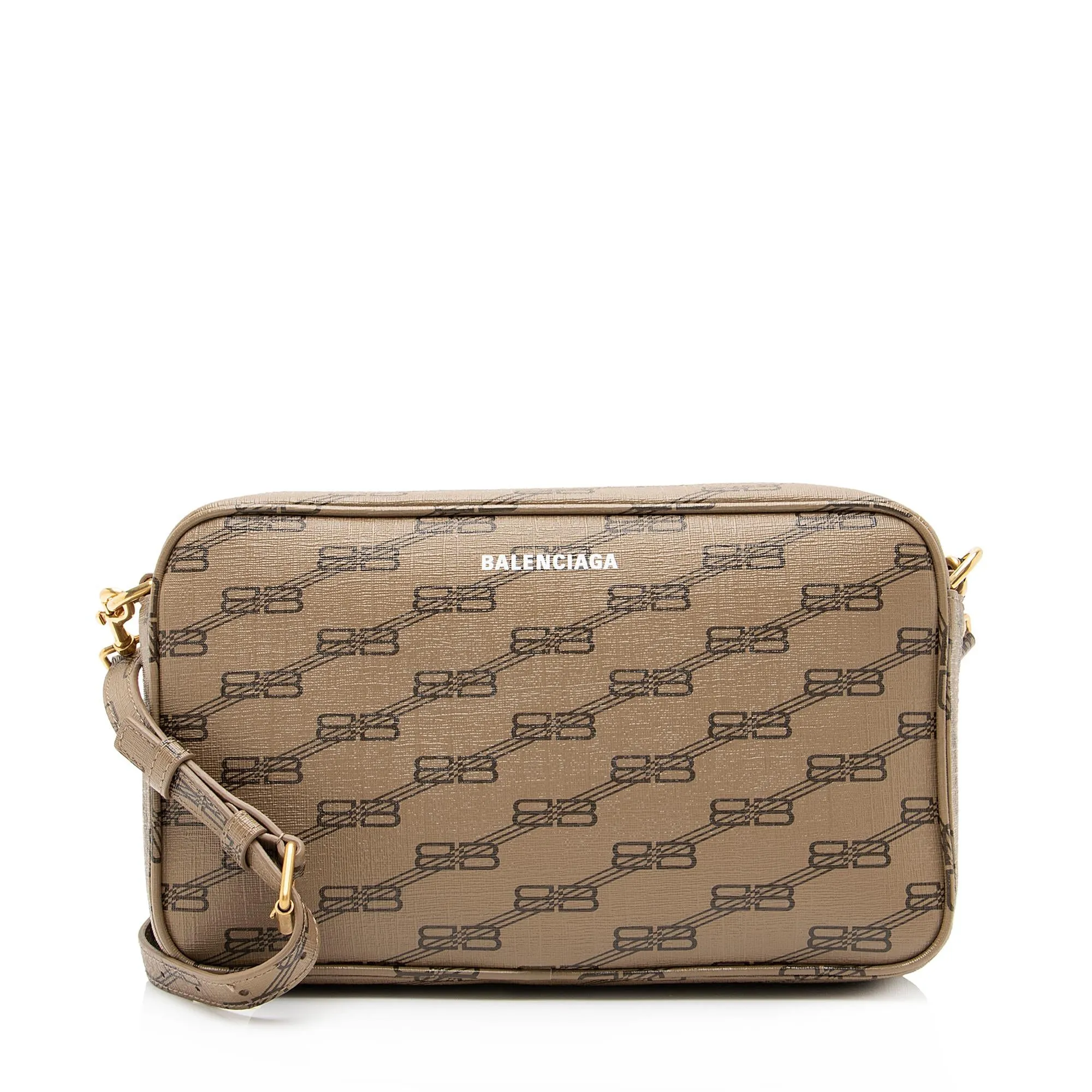 Balenciaga BB Monogram Canvas Signature Medium Camera Bag (SHF-23603)