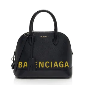 Balenciaga Grained Calfskin Ville Small Top Handle Bag (SHF-qe8paK)