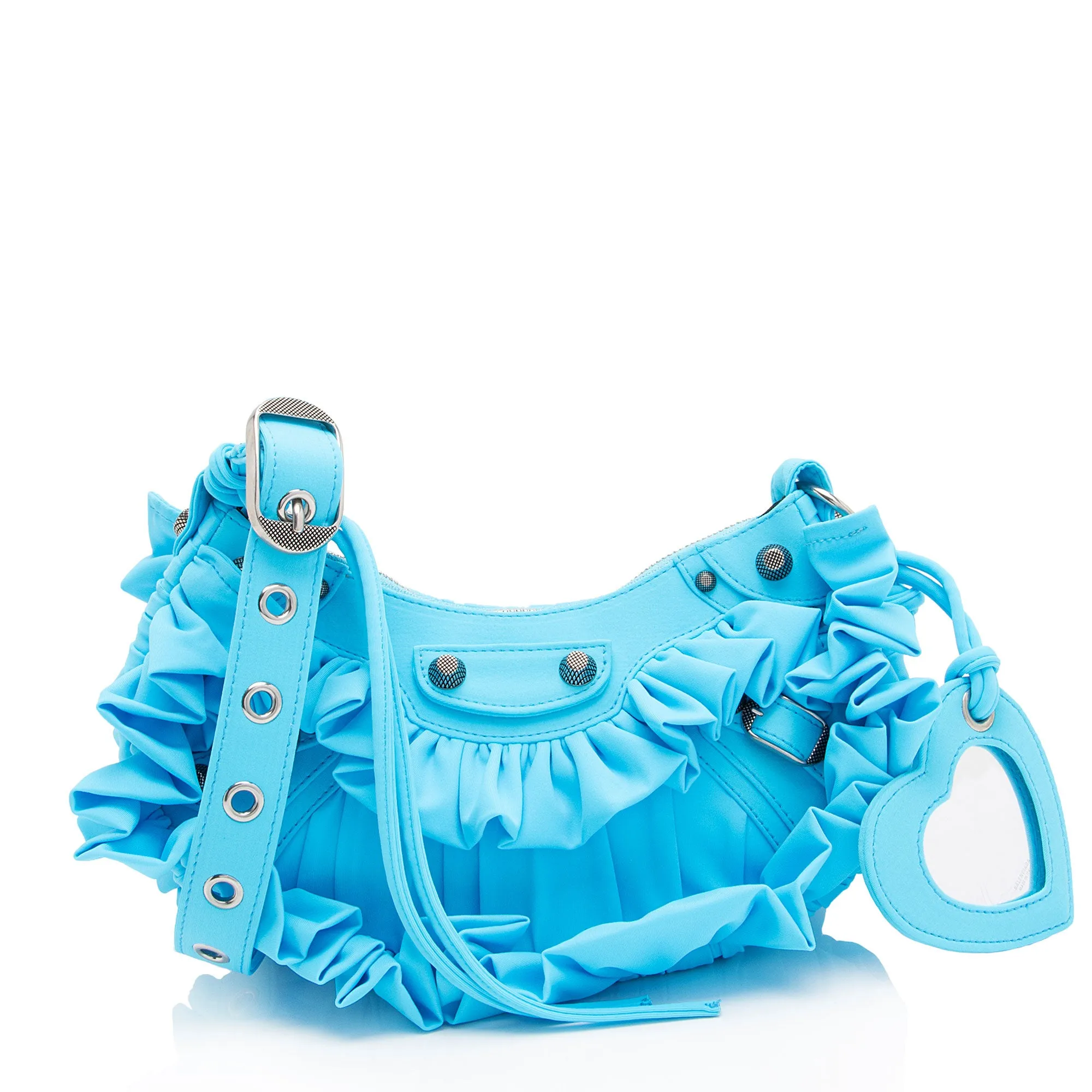 Balenciaga Jersey Ruffles Le Cagole XS Shoulder Bag (SHF-gvOjYM)