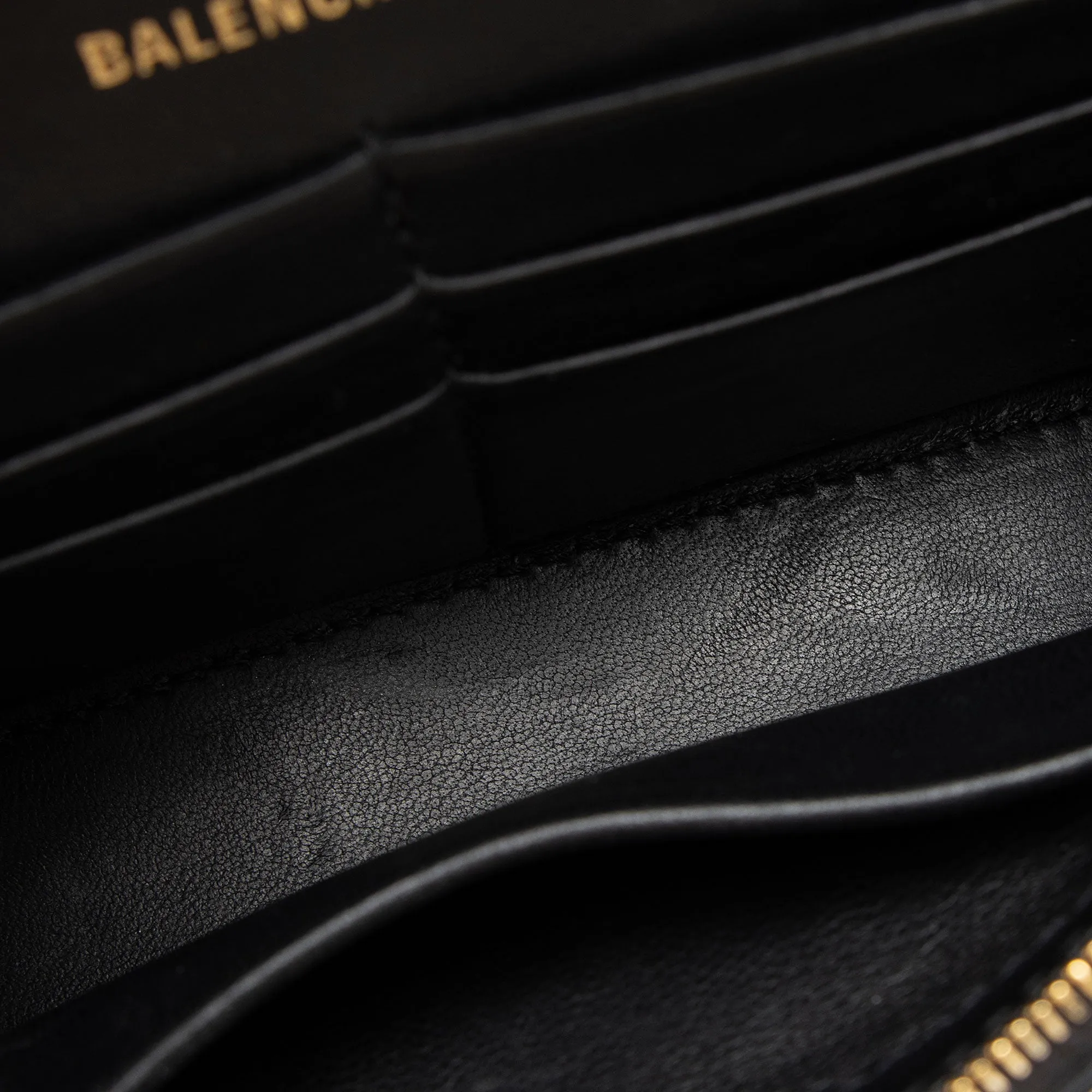 Balenciaga Shiny Calfskin Hourglass Wallet on Chain Bag (SHF-PW1B0p)