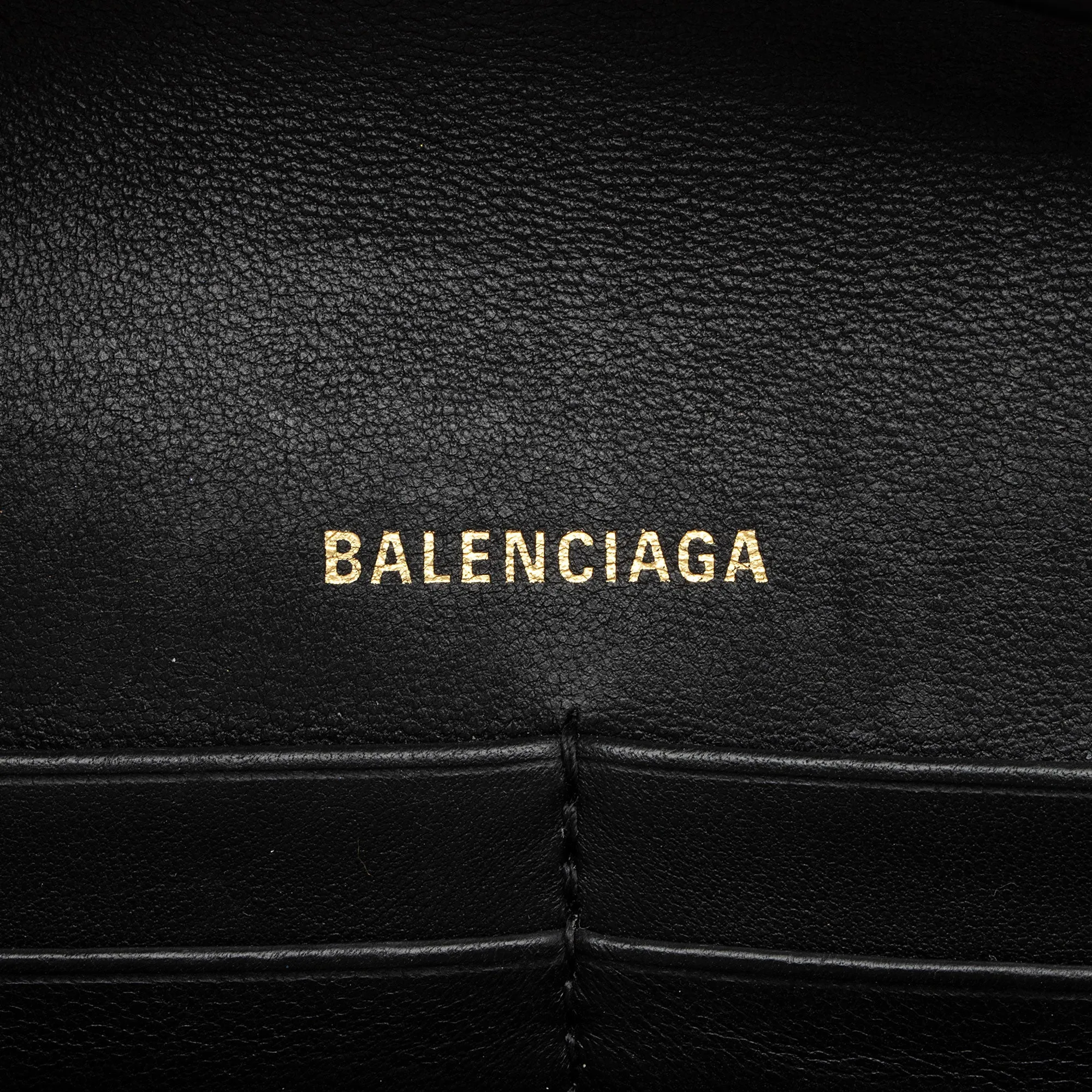 Balenciaga Shiny Calfskin Hourglass Wallet on Chain Bag (SHF-PW1B0p)