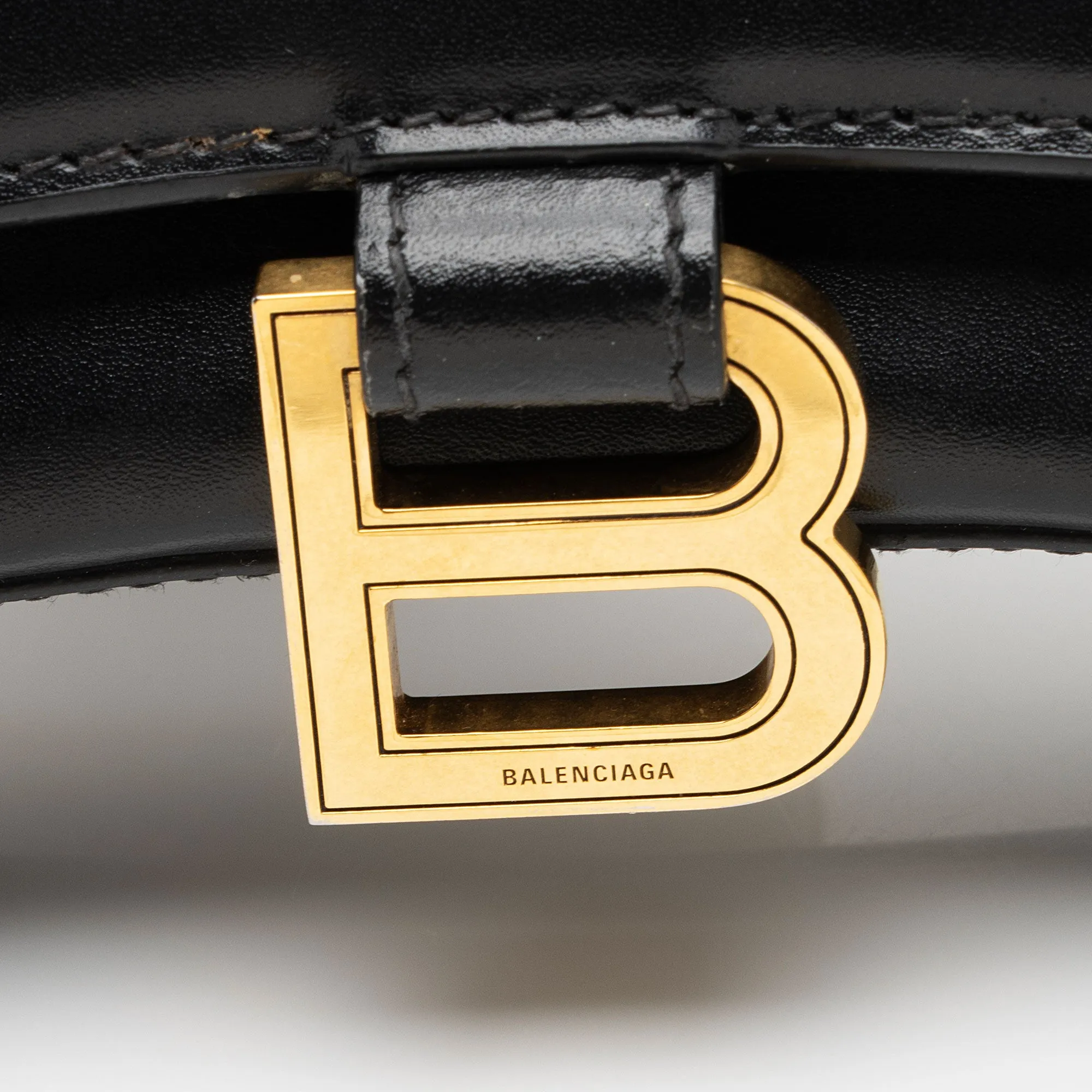 Balenciaga Shiny Calfskin Hourglass Wallet on Chain Bag (SHF-PW1B0p)