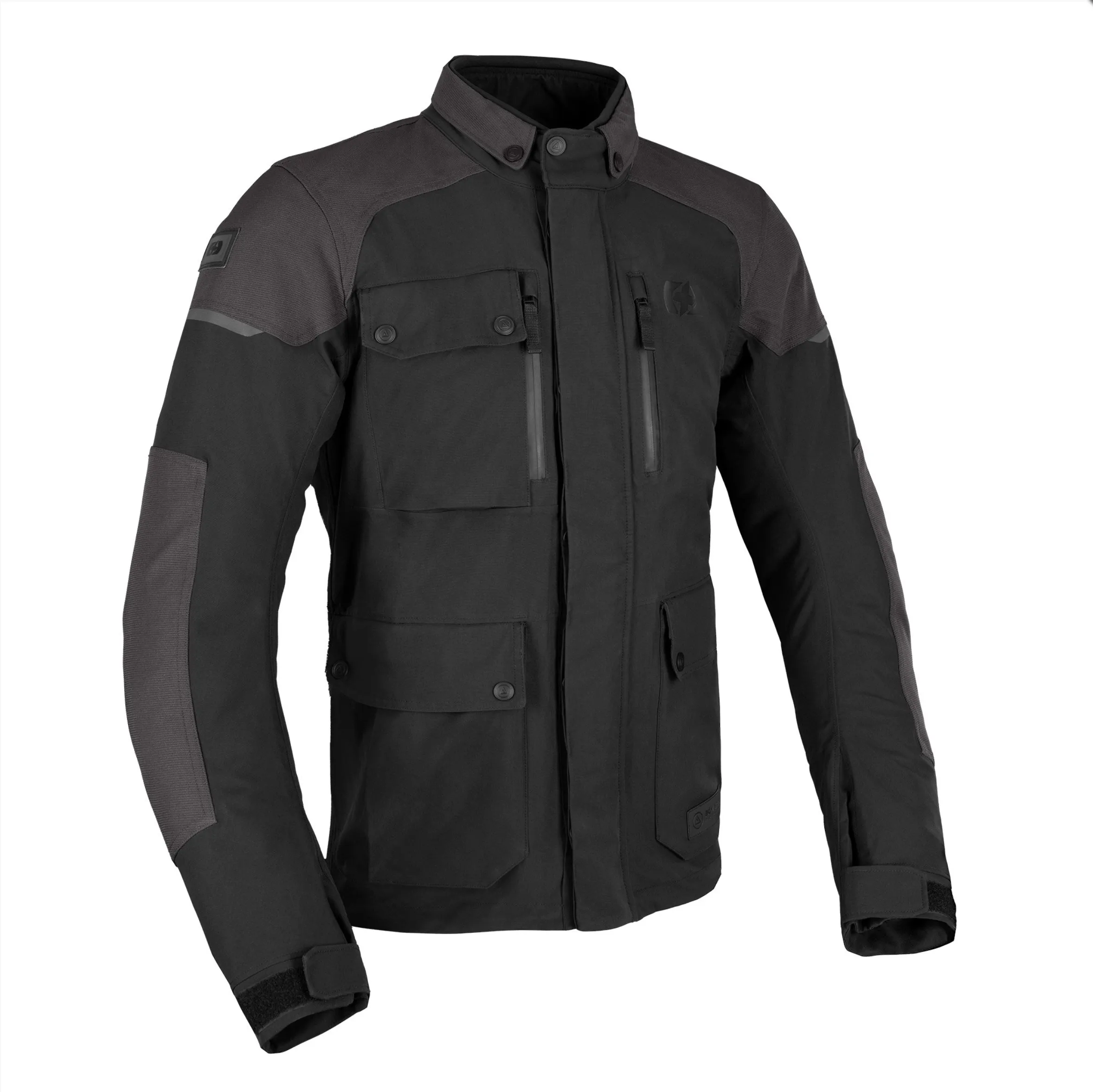 Barkston Waterproof Black Biker Jacket with Elbow & Shoulder armour by Oxford products