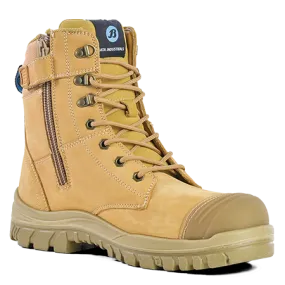 Bata Defender Zip Sided Safety Boot c/w Bump Cap (Wheat) 804-80851