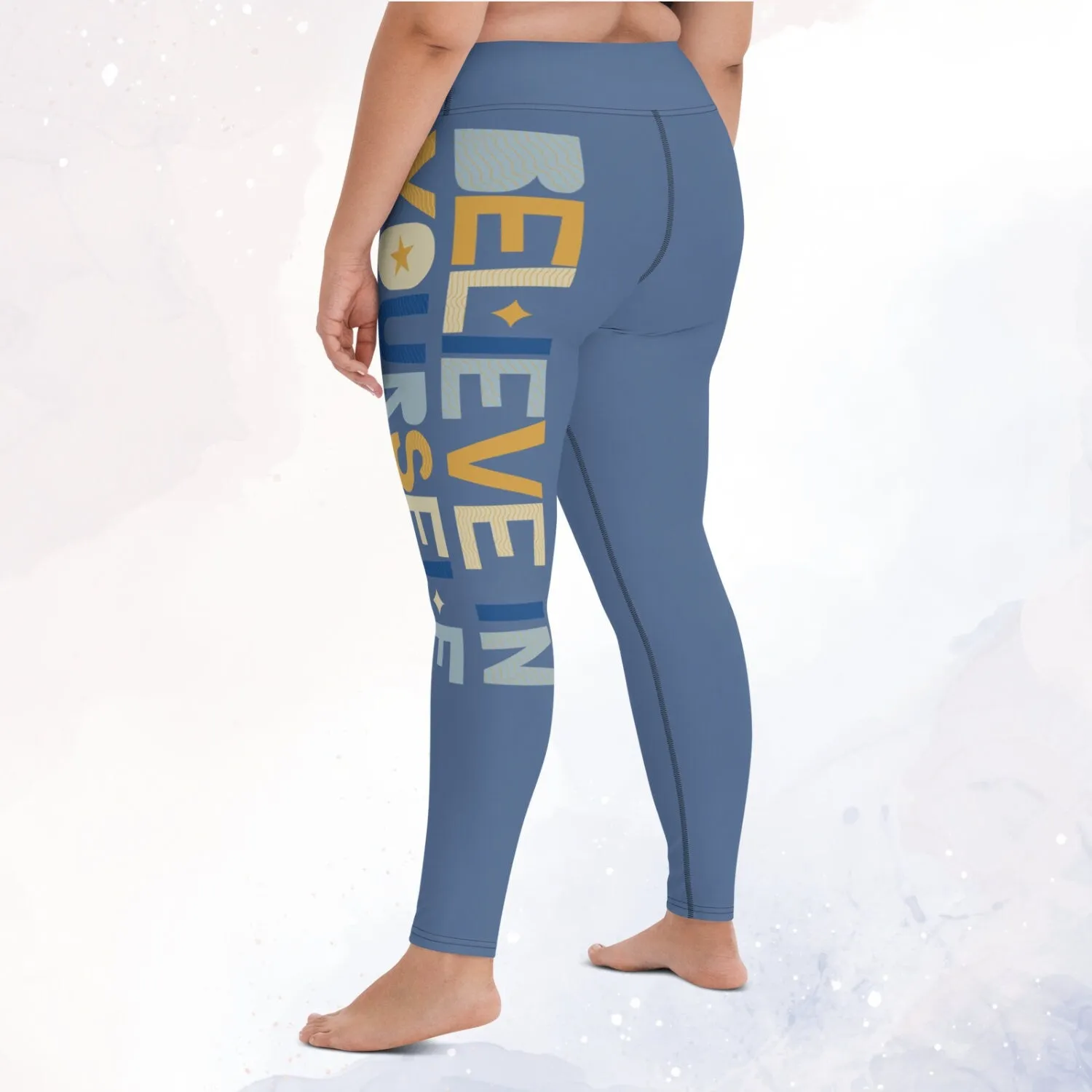 Believe in Yourself Indigo Blue Leggings