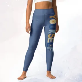 Believe in Yourself Indigo Blue Leggings