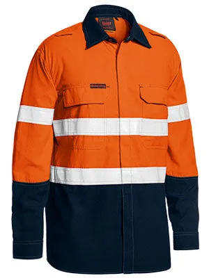 Bisley TenCate Tecasafe® Plus Taped Two Tone Hi Vis FR Lightweight Long Sleeve Vented Shirt BS8237T