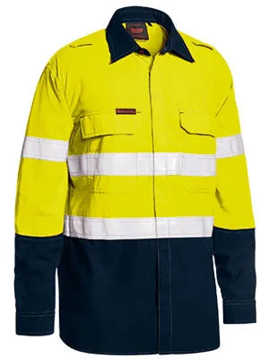 Bisley TenCate Tecasafe® Plus Taped Two Tone Hi Vis FR Lightweight Long Sleeve Vented Shirt BS8237T