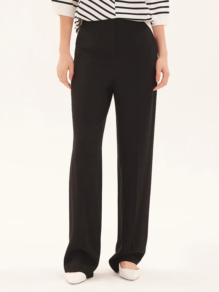 Black Acetate Wide Leg Pants