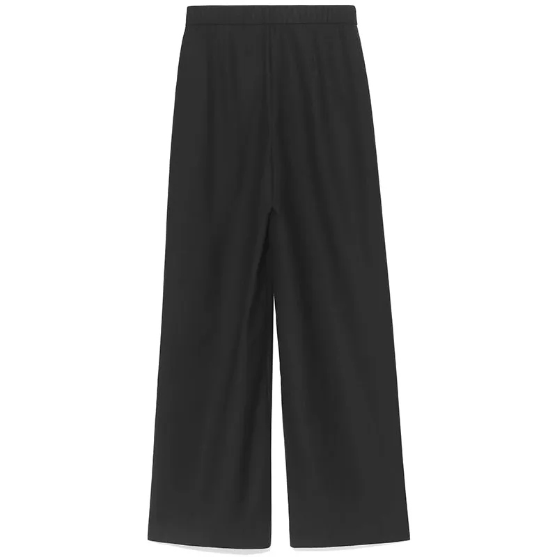 Black Acetate Wide Leg Pants