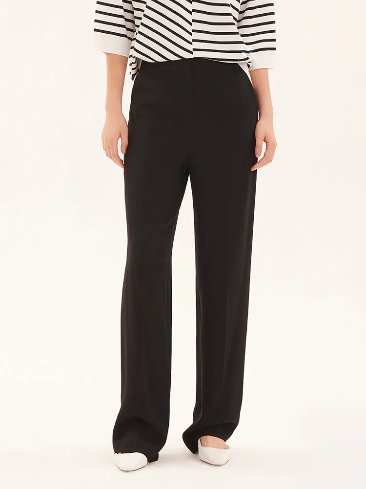 Black Acetate Wide Leg Pants